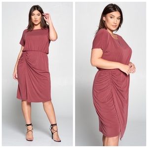 Anthropologie Moulinette Soeurs Etta Ruched Dress L